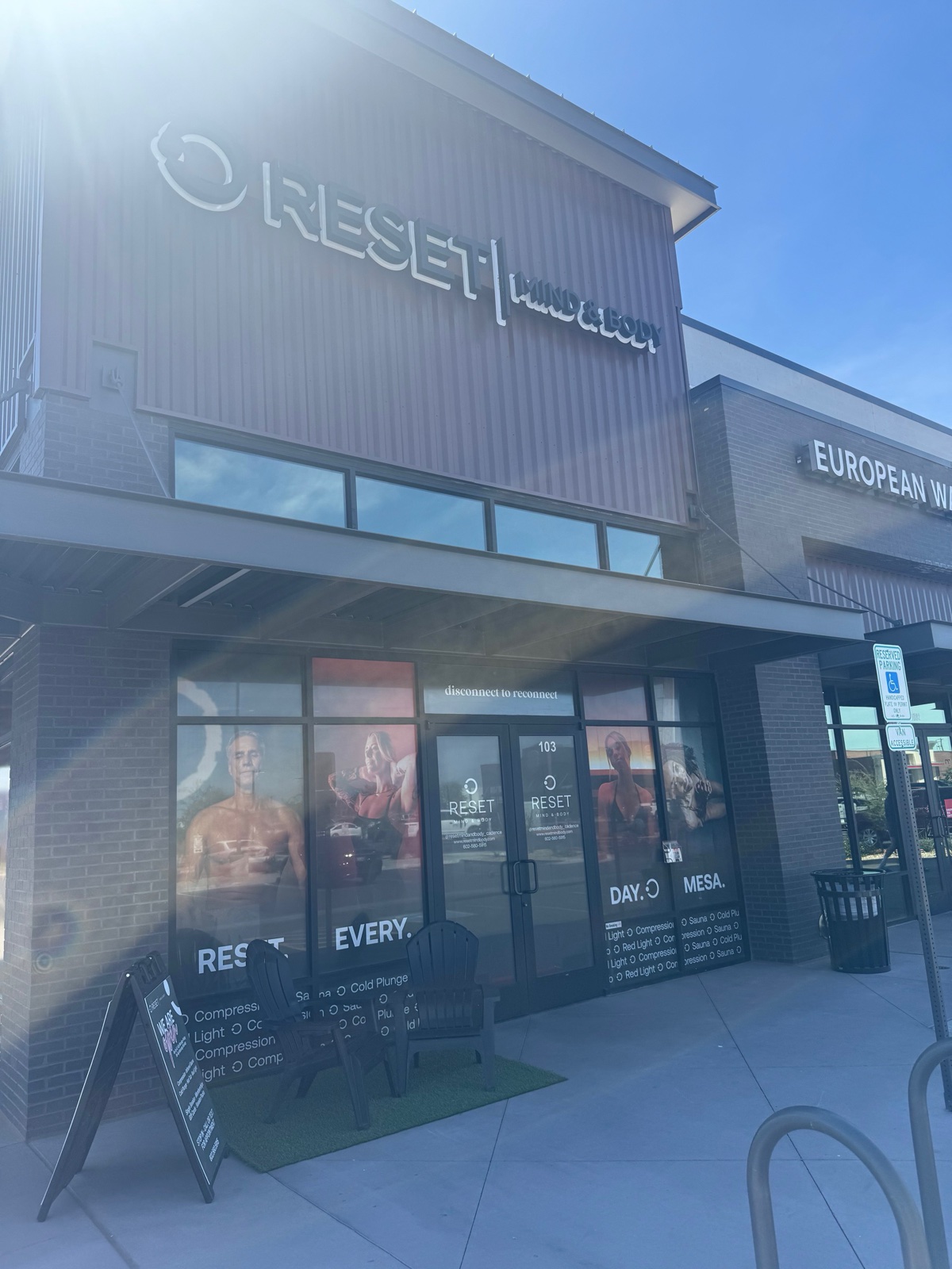 Reset Mind & Body storefront in Mesa, Arizona